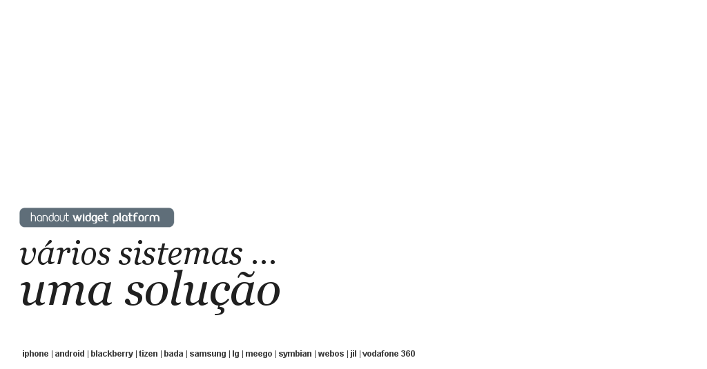 Plataforma de Widgets M�veis da Handout