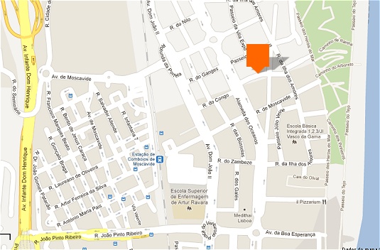  mapa com a localiza��o da handou