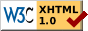  s�mbolo indicativo de xhtml 1.0 v�lido 